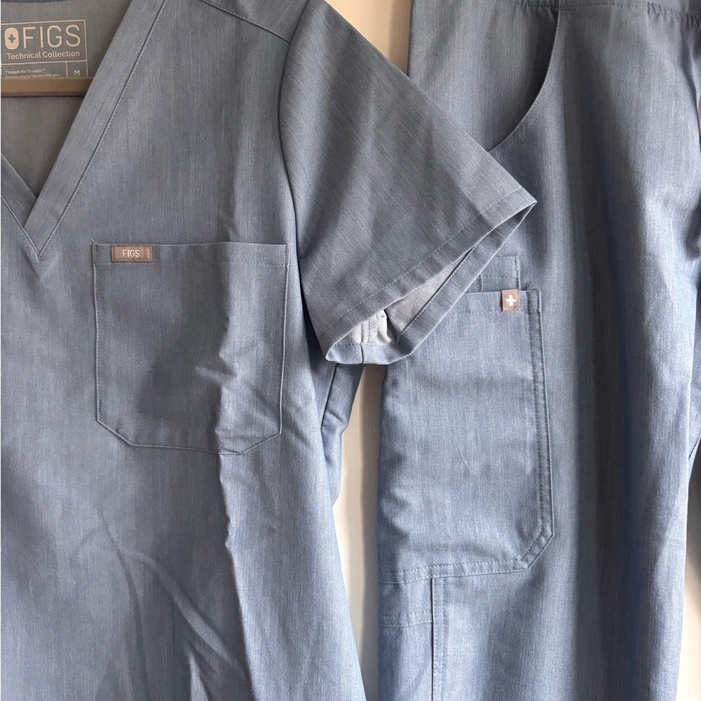 Figs heather indigo Scrub Set